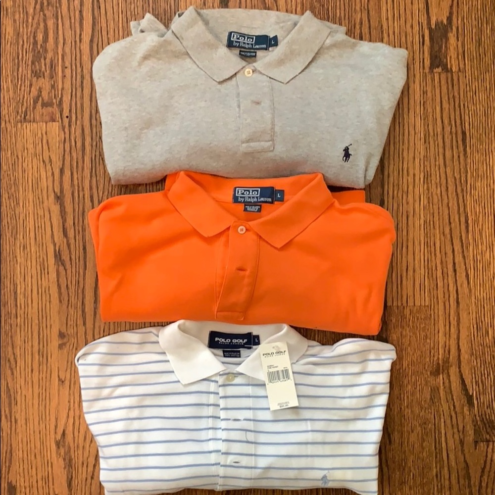 Bundled (3) Ralph Lauren 100% Cotton Polos